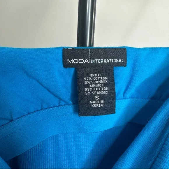 Moda International Vibrant Blue Ribbed Mini Dress SMALL - Picture 5 of 6